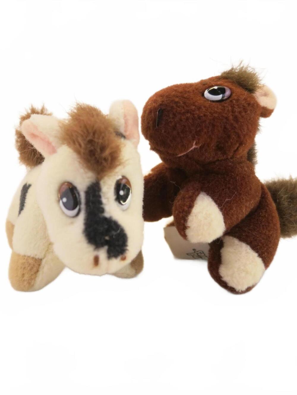 Vintage Pound Puppies Friends Mini Horses Set Of 2
